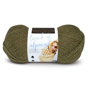 (1 Skein) Lion Brand Yarn Touch of Alpaca Yarn, Olive