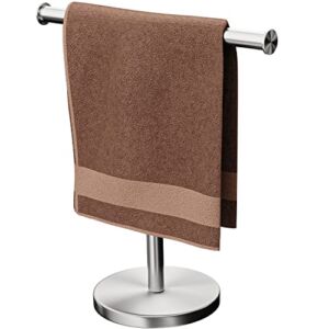 Hand Towel Stand-304 Stainless Steel Towel Holder Stand with Heavy Base-Brushed Nickel Towel Racks for Bathroom Freestanding-Countertop Towel Stand (1 Unit)