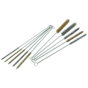 10 Piece Tube Bottle Brush Kit Brass Stainless Steel Bristle 12″ Long, Size 1/4″ to 3/4″ PMD Products