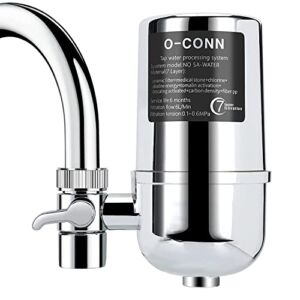 O-CONN Faucet Water Filter, Food Grade ABS Material Water Filter, Mainly Reduces Sediment and Turbidity, Partially Reduces Chlorine, Fit for Well Water(1 Filter Included)