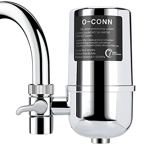 O-CONN Faucet Water Filter, Food Grade ABS Material Water Filter, Mainly Reduces Sediment and Turbidity, Partially Reduces Chlorine, Fit for Well Water(1 Filter Included) | The Storepaperoomates Retail Market - Fast Affordable Shopping