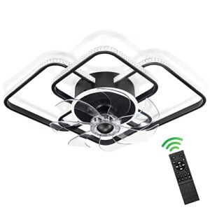 Ceiling Fans with Lights Remote Control for Bedroom Living Room, 6 Gear Adjustable Wind Speed, 2500K-6500K Color Temperature Control, 75lx-300lx Dimming, Fashionable Elegant, Fit for Winter & Summer