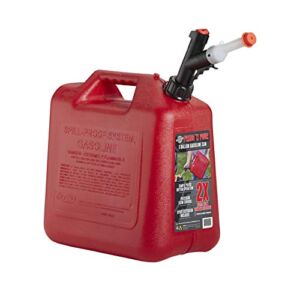 GARAGE BOSS GB351 Briggs and Stratton Press ‘N Pour Gas Can, 5 gallon, Red