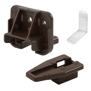 Prime-Line Products R 7321 Track Guide and Glides – Replacement Furniture Parts for Dressers, Hutches and Nightstand Drawer Systems (2-Pack), Brown