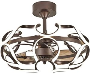 VIGAT Spiral Ceiling Fan with Light, 26 Inch Modern Silent Ceiling Fan, 3 Color, 6 Speed Reversible Motor Blades for Indoor Living Room Bedroom