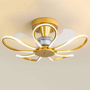 ZXCAQD Inverter Ceiling Fan Mute Ceiling Fan with Lighting LED Light, Luxury Ceiling Light APP and Remote Control Dimmable, Timing，Quiet Fan Ceiling Lamp for Living Room Bedroom, Fan Reverses