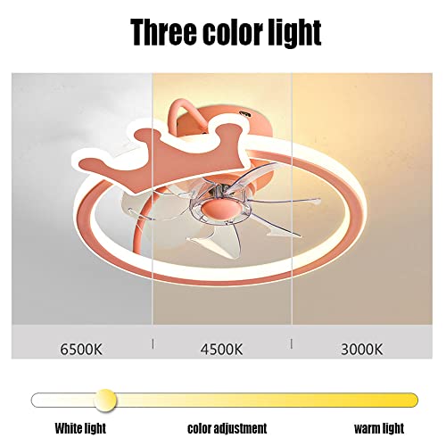 XFSHZWN LED Tricolor Dimming Ceiling Fan with Lights 3 Speed Adjustment Mute 20DB Flush Mount Ceiling Fan Light 50W Silicone Lamp Shade Ceiling Lamp with Fan Thickened ABS Fan Blade Light Fixtures | The Storepaperoomates Retail Market - Fast Affordable Shopping