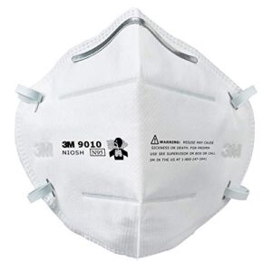 3M N95 Disposable Respirator, 9010, Pack of 50, Flat Fold, Individually Packaged, NIOSH Approved, Advanced Electrostatic Media, Stapled Headband, Soft Inner Layer
