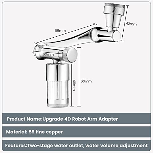 1440° Rotating Multifunctional Extension Faucet,Rotation Faucet Extender with LED Lights, Faucet Aerator with Adjustable Knobs for Kitchen Bathroom | The Storepaperoomates Retail Market - Fast Affordable Shopping