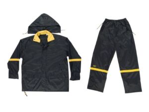Custom Leathercraft mens Heavy Duty Nylon 3 Piece Rain Suit, Black, X-Large US