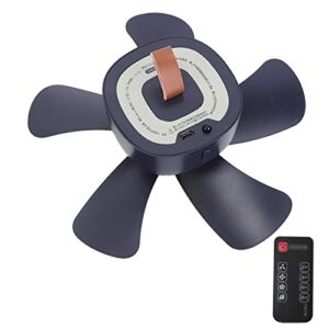 GLOGLOW Camping Ceiling Fan, Small 5 Blades Ceiling Fan with Remote Control for Camping