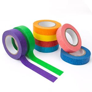 Colored Masking Tape, Painters Tape, Artist Tape, Craft Tape, 8 Rolls, Art Tape, Drafting Tape, Labeling Tape, Colored Tape Rolls, Painting Tape, Paper Tape, DIY Decorative, Masking Tape Total 131yd