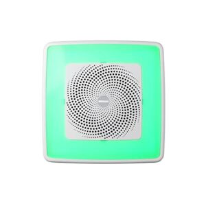 Broan-NuTone SPK110RGBL ChromaComfort Bathroom Exhaust Fan with Sensonic Bluetooth Speaker and LED Light, White
