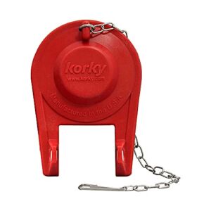 Korky 100BP Ultra High Performance Flapper Fits Most Toilets – Long Lasting Rubber – Easy to Install – Made in USA, Small, Red