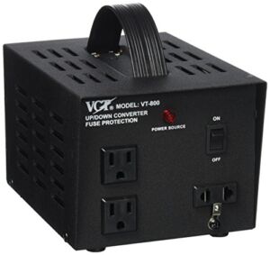 VCT VT-800 Heavy-Duty Voltage Transformer 800 Watt Step Up/Down Converter for 110 Volt – 220V / 240 Volt