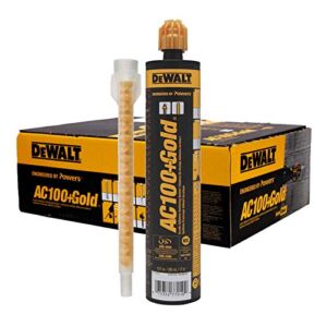 10 oz. Dewalt AC100+ Gold Quik-Shot Acrylic Epoxy Adhesive (Case of 12)