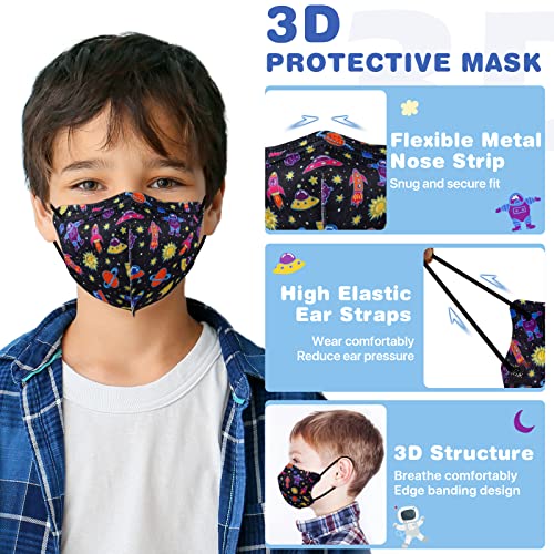 XDX Kids KN95 Masks for Children, 50PCS Individually Wrapped Space Print Disposable Face Masks, 5 Layers KN95 Face Masks with Elastic Earloops, Filter Efficiency ≥95% | The Storepaperoomates Retail Market - Fast Affordable Shopping