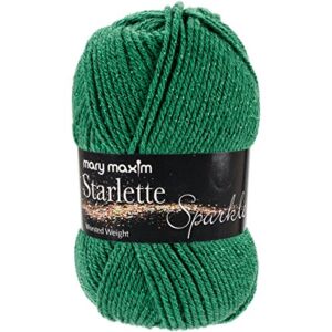 Mary Maxim Starlette Sparkle Yarn-Emerald -Y127-104