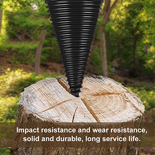 Firewood Drill Bit Set with 3 Drill Handles 32mm 42mm Removable Carbon Steel Log Splitter Drill Bit Sturdy Wear Resist Firewood Splitter Drill Cone Splitter Drill Bit for Household Farm Camping | The Storepaperoomates Retail Market - Fast Affordable Shopping