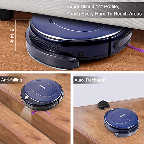 Luby HI5 Robotic Vacuums, 12.59 x 12.59 x 3.14 inches, Blue | The Storepaperoomates Retail Market - Fast Affordable Shopping