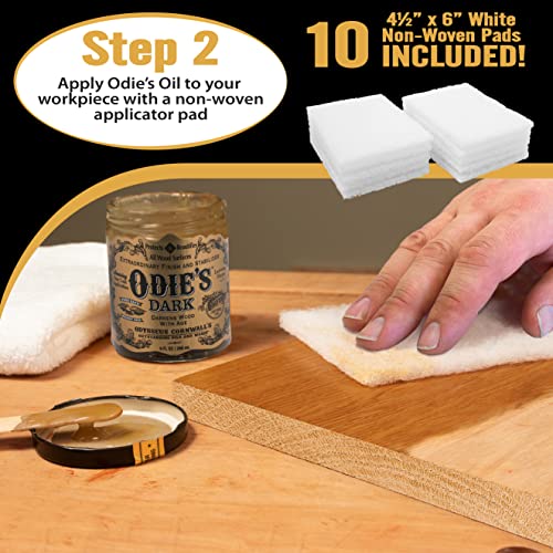 Odie’s Dark Starter Kit with Odies Dark 9 Ounce Jar • 10 Non-Woven White Applicator Pads • 2 Terry Cloth Buffing Towels and 10 Wooden Stirring Sticks | The Storepaperoomates Retail Market - Fast Affordable Shopping