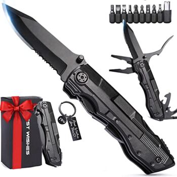 FLY2SKY Birthday Gifts for Dad Christmas Stocking Stuffers Gifts for Men Multitool Birthday Gifts for Husband Boyfriend Guy Groomsmen Dad Gifts for Christmas Cool Gadget for Camping Outdoor | The Storepaperoomates Retail Market - Fast Affordable Shopping