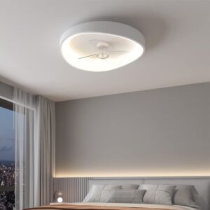 TAKOIL 27W Ceiling Fan with Lighting Modern LED with Remote Control dimming dimmable White Cloud Shaped Design Dining Room Bedroom Fan lamp Living Room Fan Pendant lamp