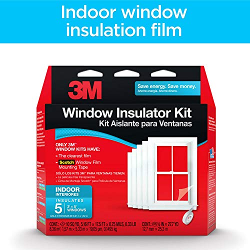 3M Indoor Window Insulation Kit, Insulator Kit for 5 – 3’x5′ Windows | The Storepaperoomates Retail Market - Fast Affordable Shopping