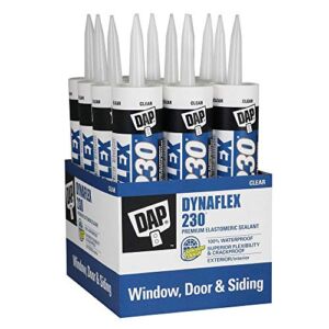 10.1 oz Dap 18305 Clear Dynaflex 230 Premium Indoor/Outdoor Sealant Pack of 12