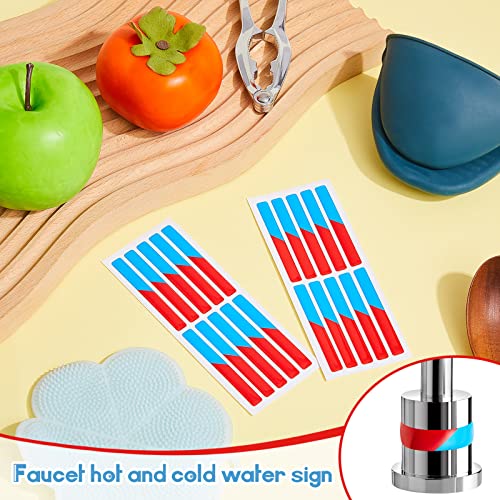 20 Pcs Hot and Cold Water Label Hot and Cold Indicator Waterproof Faucet Label Self Stick Hot Sign Cold Sign for Kitchen Bathroom Faucet Shower Escutcheon | The Storepaperoomates Retail Market - Fast Affordable Shopping