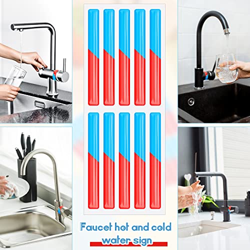 20 Pcs Hot and Cold Water Label Hot and Cold Indicator Waterproof Faucet Label Self Stick Hot Sign Cold Sign for Kitchen Bathroom Faucet Shower Escutcheon | The Storepaperoomates Retail Market - Fast Affordable Shopping