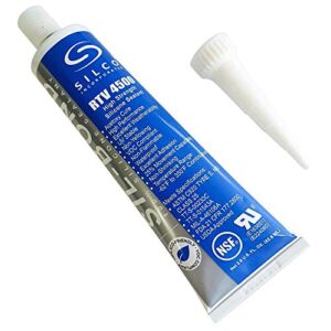 Silicone RTV 4500 Food Contact Safe High Strength Silicone Sealant, Clear (2.8 FL. Ounce)
