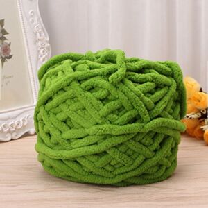 Amrka 100g/1ball Soft Cotton Hand Knitting Yarn Super Chunky Bulky Woven Worested Yarn for Crochet (Green)