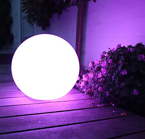 Mr.Go 16-inch Indoor/Outdoor Waterproof Rechargeable LED Glowing Ball Light Orb Globe Lamp w/ Remote, 16 RGB Colors 4 Light Effects, Ideal for Home Pool Patio Party Accent Ambient Decorative Lighting | The Storepaperoomates Retail Market - Fast Affordable Shopping