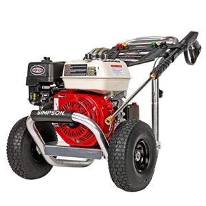 SIMPSON Cleaning ALH3425 Aluminum Gas Pressure Washer Powered by Honda GX200, 3600 PSI @ 2.5 GPM, Black & Red