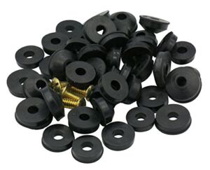 Flat and Beveled Faucet Washers and Brass Bibb Screws Assortment, 48 Pieces