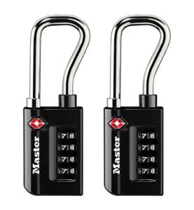 Master Lock 4696T, Pack of 2 Set Your Own Combination TSA Approved Luggage Lock, 2 Pack, Black