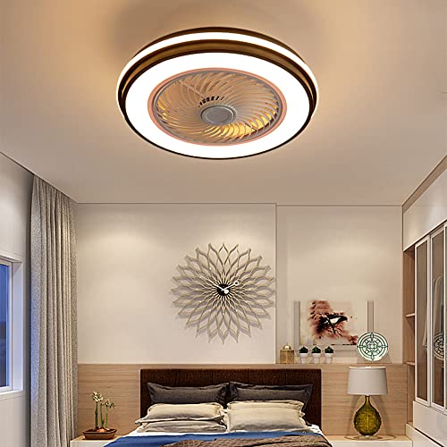 YHQSYKS 20″ Ceiling Fan with Lights,Low Profile Fan W/Remote Control 3 Speed and Timing Enclosed Round LED Ceiling Lighting Fan w/Invisible Blades for Bedroom Living Room Children’s Room | The Storepaperoomates Retail Market - Fast Affordable Shopping