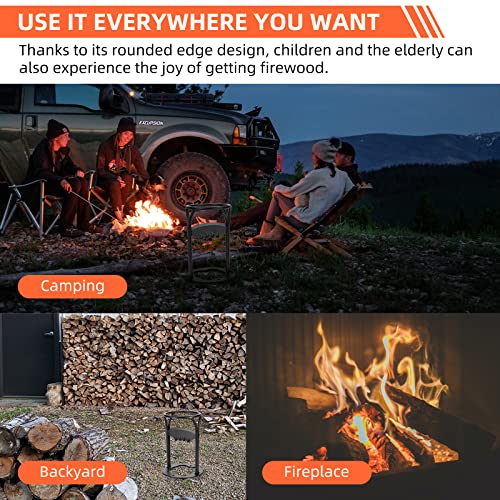 WELLUCK Kindling Splitter, Manual Log Wood Splitter, Firewood Cracker Cutter Tool with Carbon Steel & No Sharp Wedge, Safer, Quicker and Wood Splitting for Indoor Outdoor Use Bonfires Camping Trip | The Storepaperoomates Retail Market - Fast Affordable Shopping