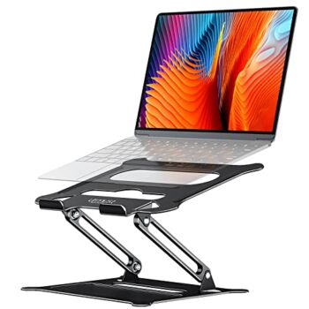 Urmust Laptop Notebook Stand Holder Adjustable Laptop Stand Portable Laptop Riser Compatible with MacBook Air Pro HP Dell XPS Lenovo All Laptops 10-15.6″(Black) | The Storepaperoomates Retail Market - Fast Affordable Shopping