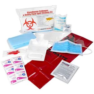22 Piece Bodily Fluid Clean Up Pack/Bloodborne Pathogen Spill Kit – be OSHA Compliant and Protect from Dangerous Exposure to Blood and Other potentially infectious Materials
