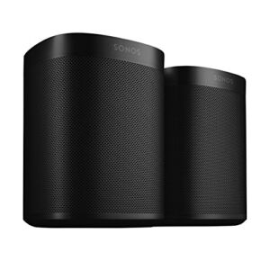 Two Room Set with All-New Sonos One – Smart Speaker with Alexa Voice Control Built-in. Compact Size with Incredible Sound for Any Room. (Black)