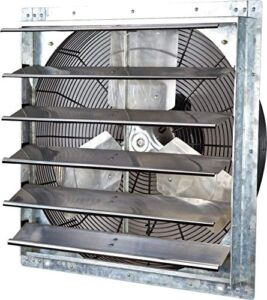 iLiving – 24″ Wall Mounted Exhaust Fan – Automatic Shutter – Variable Speed – Vent Fan For Home Attic, Shed, or Garage Ventilation, 4244 CFM, 6200 SQF Coverage Area (Power Cord Not Included)
