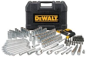 DEWALT Mechanics Tool Set, 1/4″ & 3/8″ & 1/2″ Drive, SAE/Metric, 205-piece (DWMT81534)