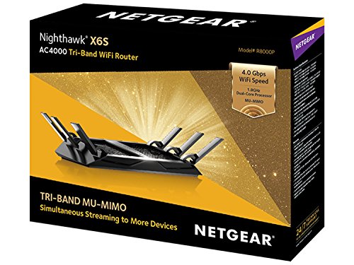 NETGEAR Nighthawk X6S AC4000 Tri-band WiFi Router, Gigabit Ethernet, MU-MIMO, Compatible with Amazon Echo/Alexa (R8000P) | The Storepaperoomates Retail Market - Fast Affordable Shopping