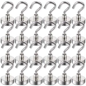 DIYMAG 28 Pack Magnetic Hooks, Facilitate Hook for Cruise, Home, Kitchen, Workplace, Office and Garage