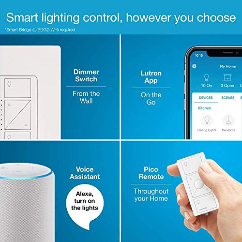 Lutron Caséta Wireless Smart Lighting Dimmer Switch and Remote Kit | P-PKG1W-WH | The Storepaperoomates Retail Market - Fast Affordable Shopping