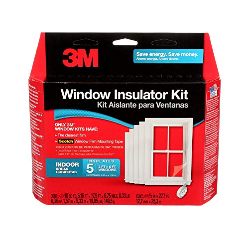3M Indoor Window Insulation Kit, Insulator Kit for 5 – 3’x5′ Windows | The Storepaperoomates Retail Market - Fast Affordable Shopping