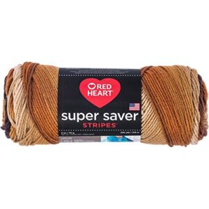 RED HEART Super Saver yarn, Latte Stripe