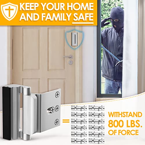 EverPlus Home Security Door Lock with 8 Screws, Childproof Door Reinforcement Lock with 3 Inch Stop Withstand 800 lbs for Inward Swinging Door,Upgrade Night Lock to Defend Your Home (Silver) | The Storepaperoomates Retail Market - Fast Affordable Shopping